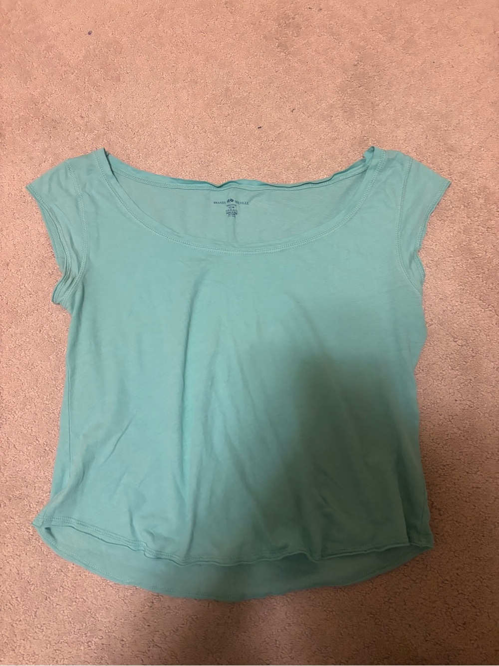 Brandy Melville Scoop Neck Tee in Teal
